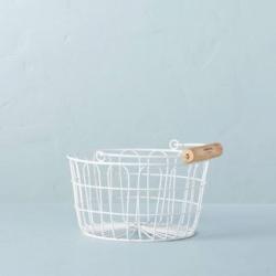 Small Wire Easter Basket White
