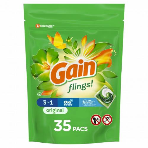 Gain Flings Moonlight Breeze Laundry Detergent Pacs Capsules