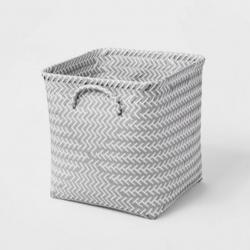 13 Cube Woven Storage Bin Gray/White