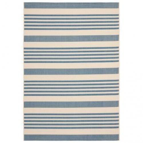 4' x 5'7 Santorini Outdoor Rug Beige/Blue - Safavieh