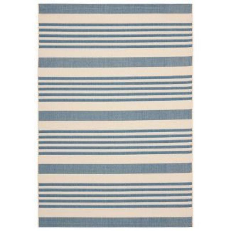 4' x 5'7 Santorini Outdoor Rug Beige/Blue - Safavieh