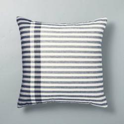 24 x 24 Contrast Edge Stripe Oversized Throw Pillow Gray/Blue - Hearth & Hand with Magnolia