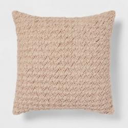 Crochet Square Throw Pillow Neutral - Threshold