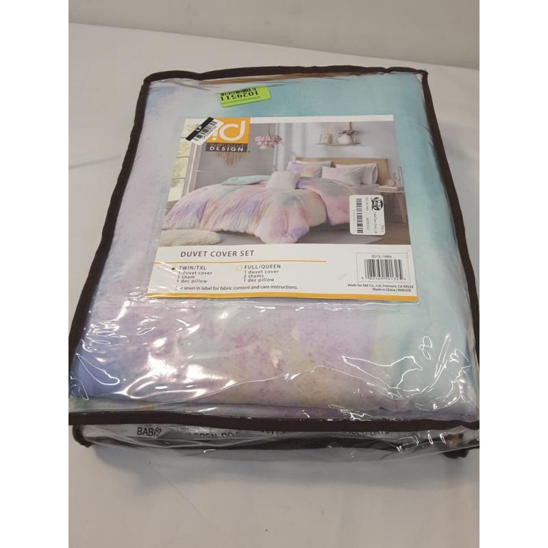 Watercolor Tie Dye Printed Duvet Cover Set