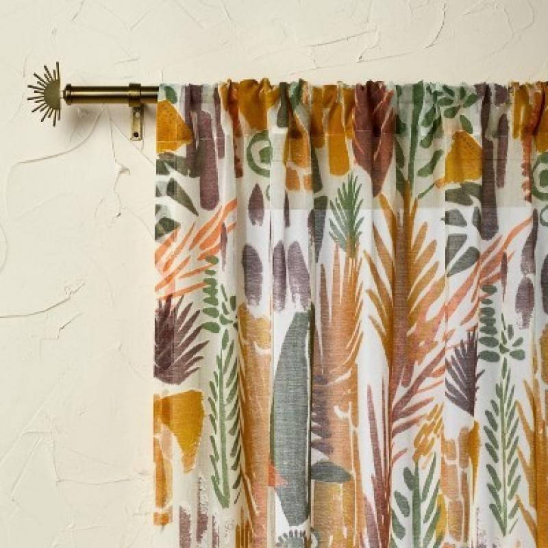 Burnout Sheer Light Filtering Curtain