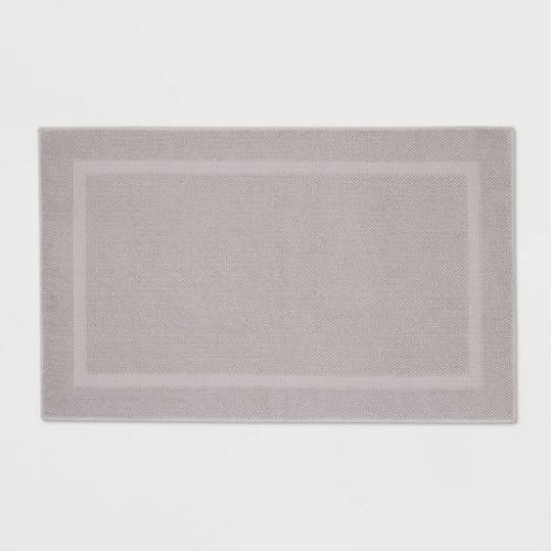Memory Foam Bath Rug Light Gray - Threshold