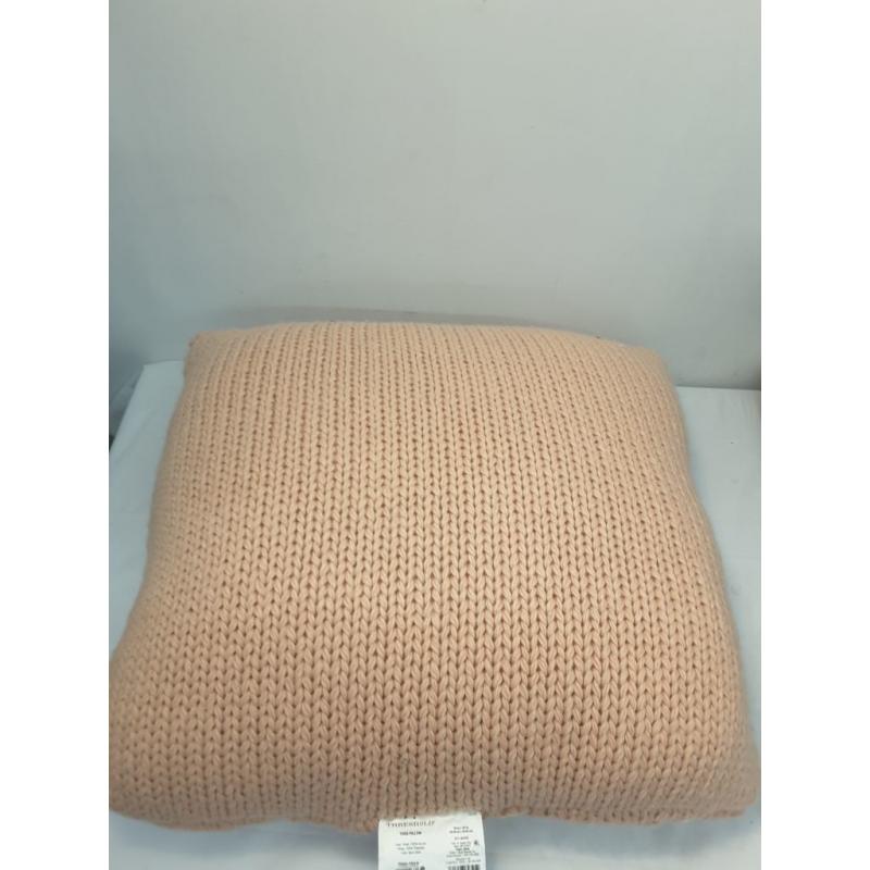 Oversized Chunky Cable Knit Square Throw Pillow Blush - Threshold