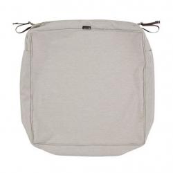 25 x 25 x 5 Montlake Water-Resistant Patio Seat Cushion Slip Cover Heather Gray - Classic Accessories