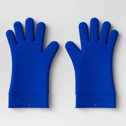 Silicone Grill Gloves Blue