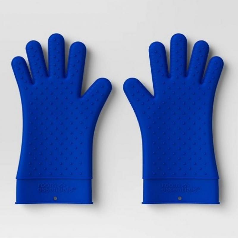 Silicone Grill Gloves Blue