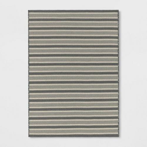 5'x7' sage/charcoal patio rug