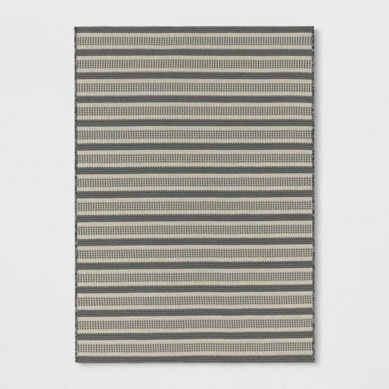 5'x7' sage/charcoal patio rug