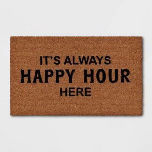 1'6x2'6 It's Always Happy Hour Here Doormat Black - Opalhouse