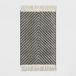 2'x3' Chevron Woven Accent Rug Black/White - Project 62