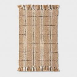 2'1x3'2 Indoor/Outdoor Scattered Rug Tan - Threshold designed with Studio McGee