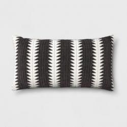 Oversize Woven Global Lumbar Throw Pillow Black - Threshold