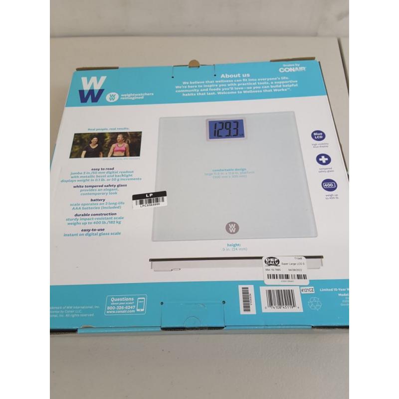 Super Large LCD Display with Backlight White - Weight Watchers