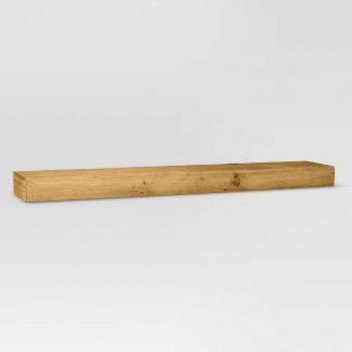 36 x 2.3 Wood Floating Wall Shelf Pine - Threshold