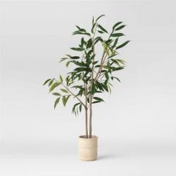 Artificial Large Ficus Longifolia Tree In Pot Green 72 x 30- Threshold