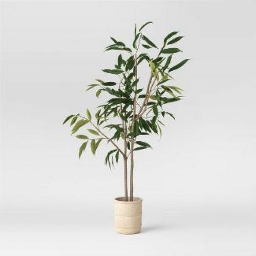 Artificial Large Ficus Longifolia Tree In Pot Green 72 x 30- Threshold