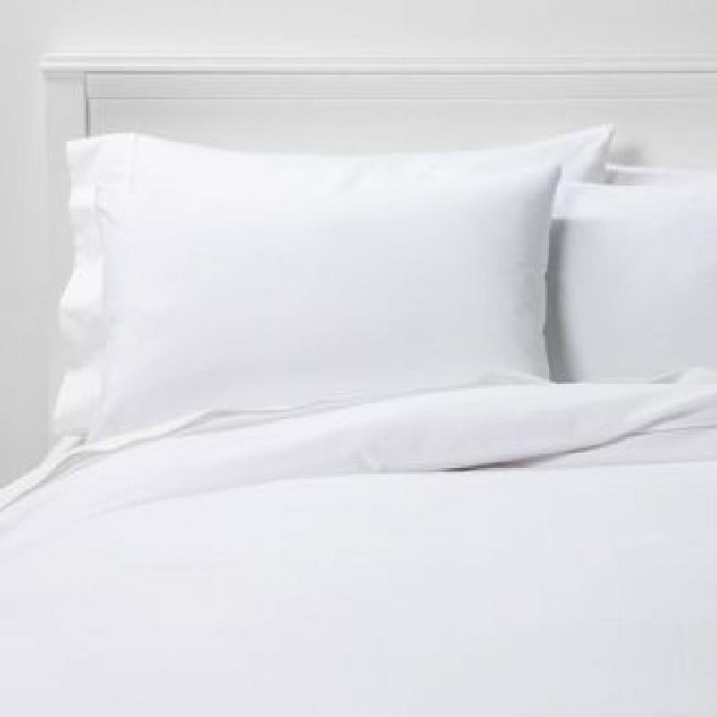 Twin/Extra Long Twin Easy-Care Duvet Cover & Sham Set White