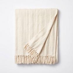 60x86 Oversized 100% Cotton Bed Throw Light Beige - Threshold