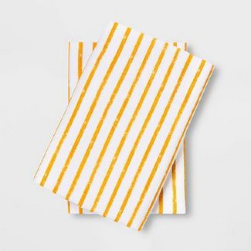 Pillow cases- orange/white