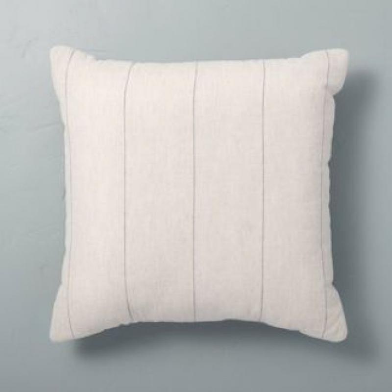 18 x 18 Delicate Stripe Throw Pillow Railroad Gray