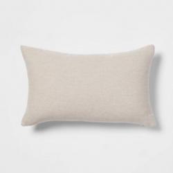 Chambray Lumbar Throw Pillow Neutral - Threshold