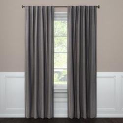 95x50 Aruba Linen Blackout Curtain Panel Radiant Gray - Threshold