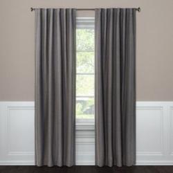 95x50 Aruba Linen Blackout Curtain Panel Radiant Gray - Threshold