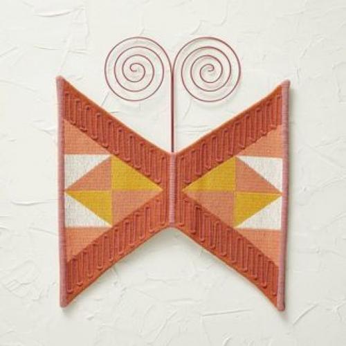 24 x 24 Oversized Woven Butterfly Decorative Wall Sculpture Brown - Opalhouse designed with Jungalow