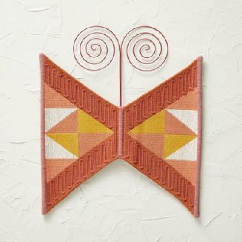 24 x 24 Oversized Woven Butterfly Decorative Wall Sculpture Brown - Opalhouse designed with Jungalow