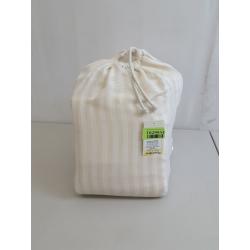 King Linen Blend Sheet Set Natural Stripe - Casaluna