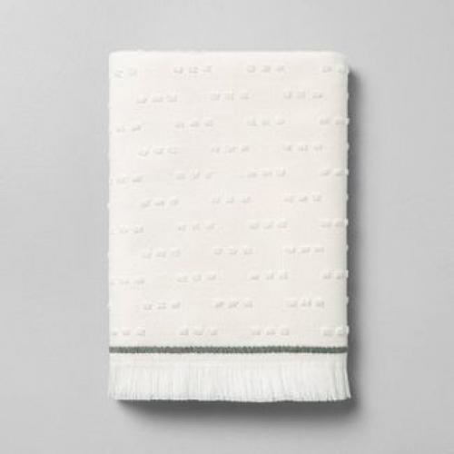 Fouta Texture Dots Bath Towel Sour Cream/Railroad Gray - Hearth & Hand with Magnolia