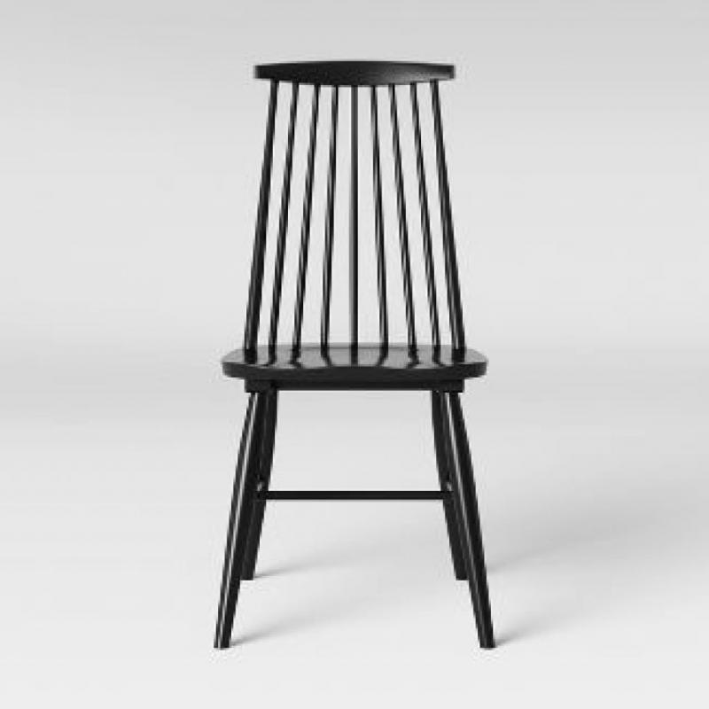 Harwich High Back Windsor Dining Chair Black FA - Threshold