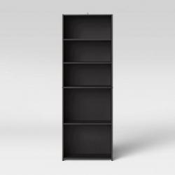5 Shelf Bookcase Black