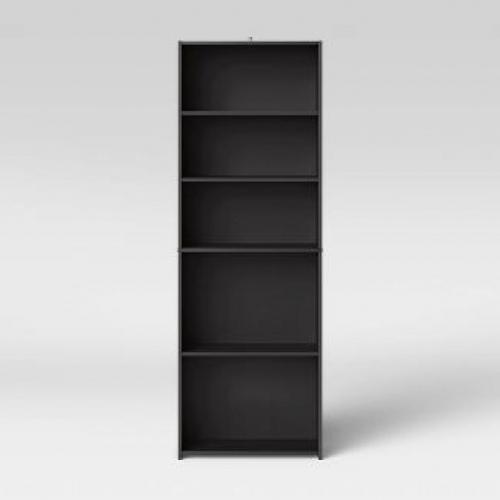 5 Shelf Bookcase Black