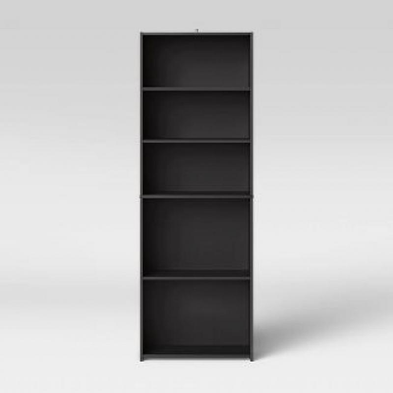 5 Shelf Bookcase Black