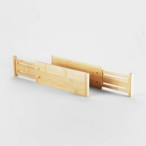 Set of 2 Bamboo Expandable Drawer Dividers - Brightroom