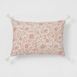 Floral Printed Reversible Lumbar Throw Pillow - Threshold™