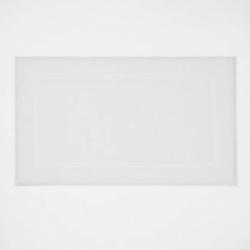 20x34 Performance Texture Cotton Memory Foam Bath Rug White