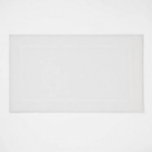 20x34 Performance Texture Cotton Memory Foam Bath Rug White