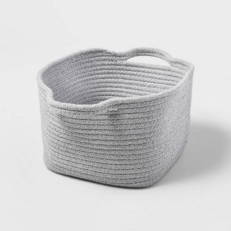 Bath Basket Medium Crate Gray