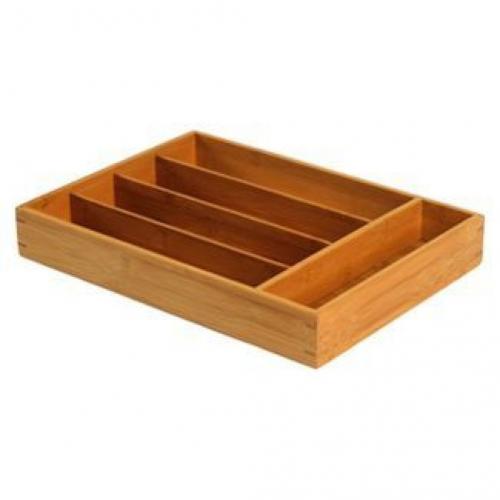 Bamboo Flatware Drawer Organizer