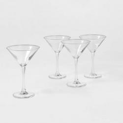 7.6oz 4pk Glass Modern Martini Glasses - Threshold