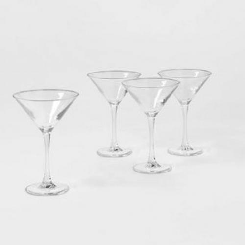 7.6oz 4pk Glass Modern Martini Glasses - Threshold