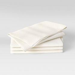 4pk Cotton Easy Care Napkins Cream - Threshold