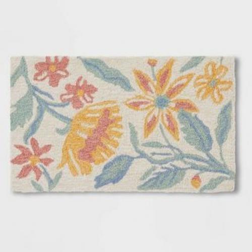 30x 18 Bold Floral Kitchen Rug