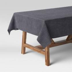 104 x 60 Chambray Tablecloth Blue